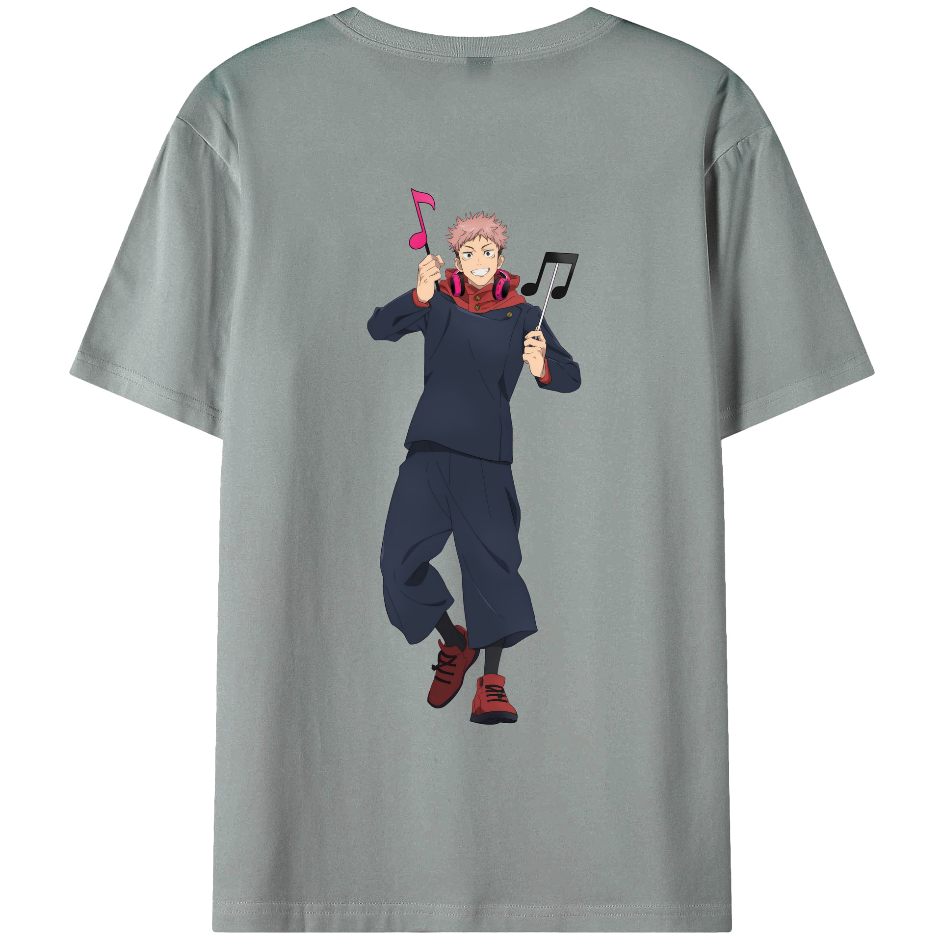 （画像用） 呪術廻戦 Jujutsu Kaisen 綿100％ メンズ半袖Tシャツ（バックプリント） 通気性